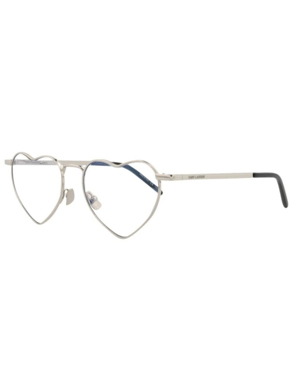 New Saint Laurent Unisex Cat Eye Silver Silver Transparent Fashion Designer Eyeg